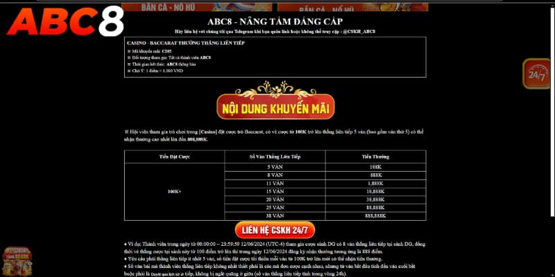 Ưu đãi dành cho tay to tại sảnh casino